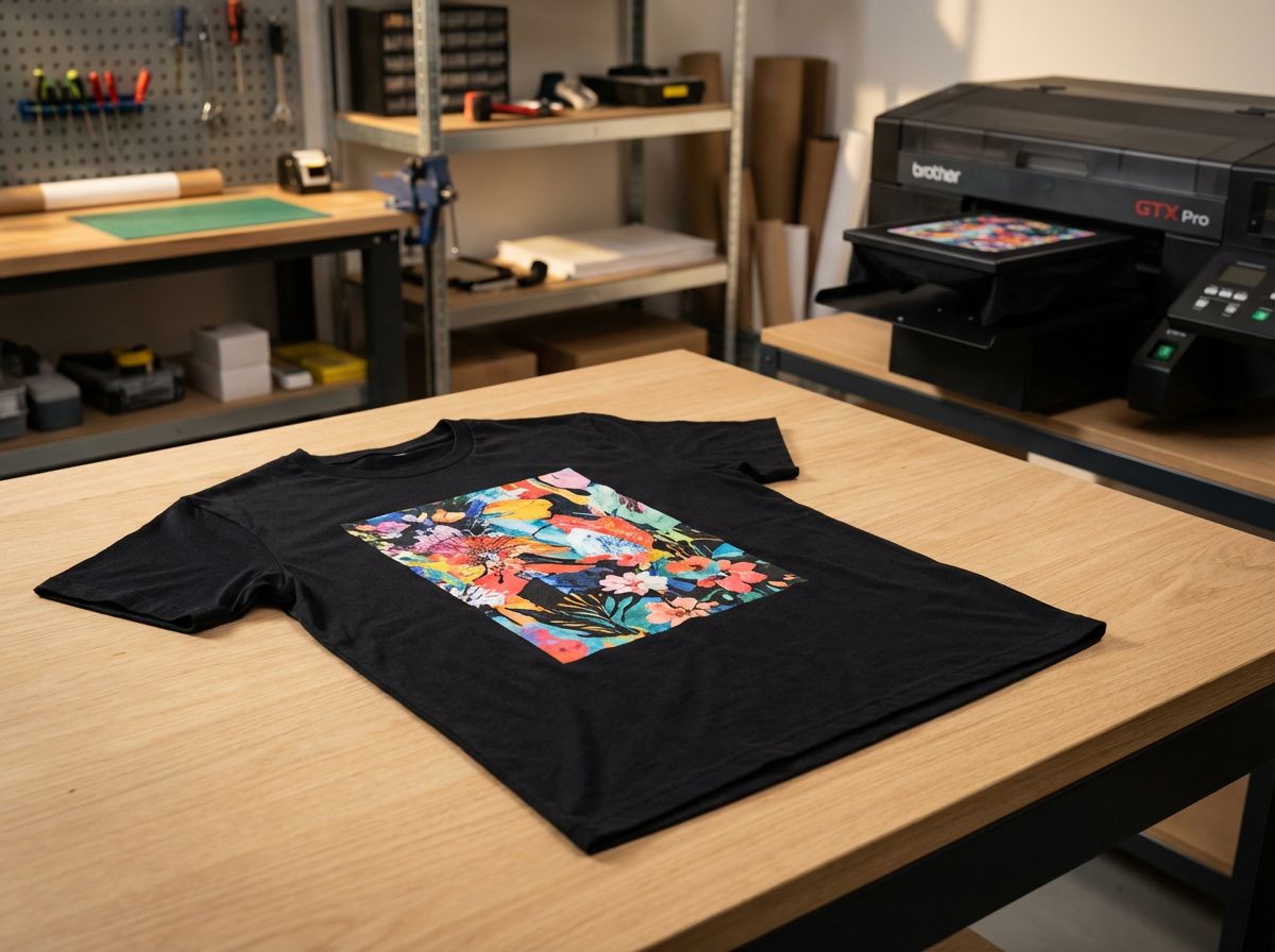Textildruck Schweinfurt - DTG Druck auf T-Shirt mit Brother GTX Pro