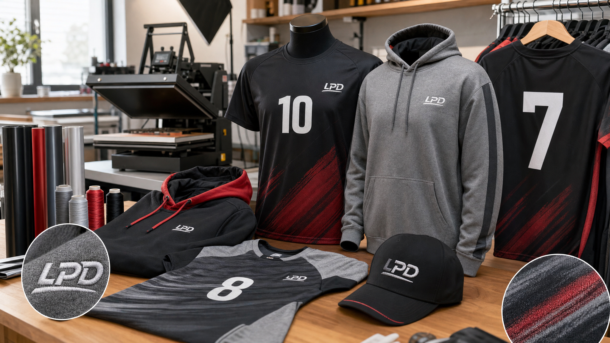 Vereinskleidung und Teamwear aus Schweinfurt mit bedruckten Shirts, Hoodies und bestickten Caps
