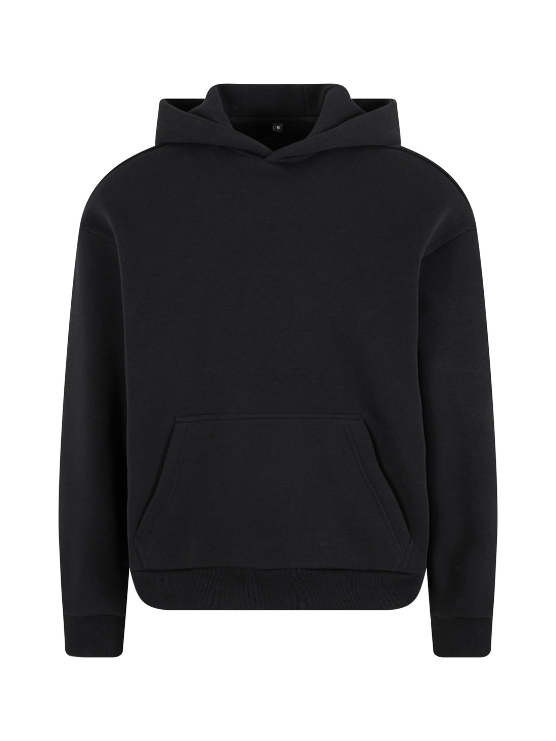 Build Your Brand Fluffy Hoody in Black - Vorderansicht