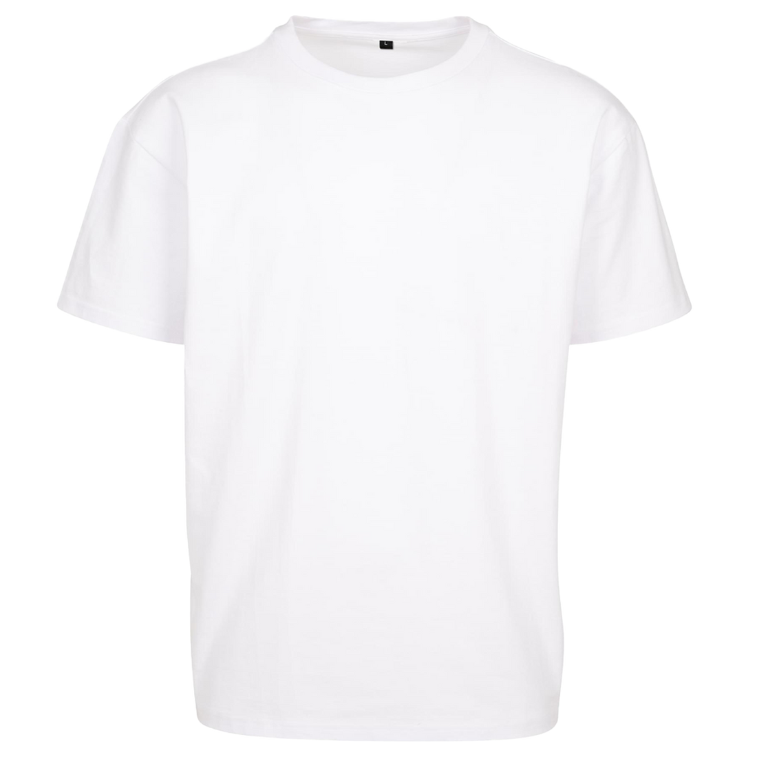 Build Your Brand Heavy Oversized Tee in White - Vorderansicht