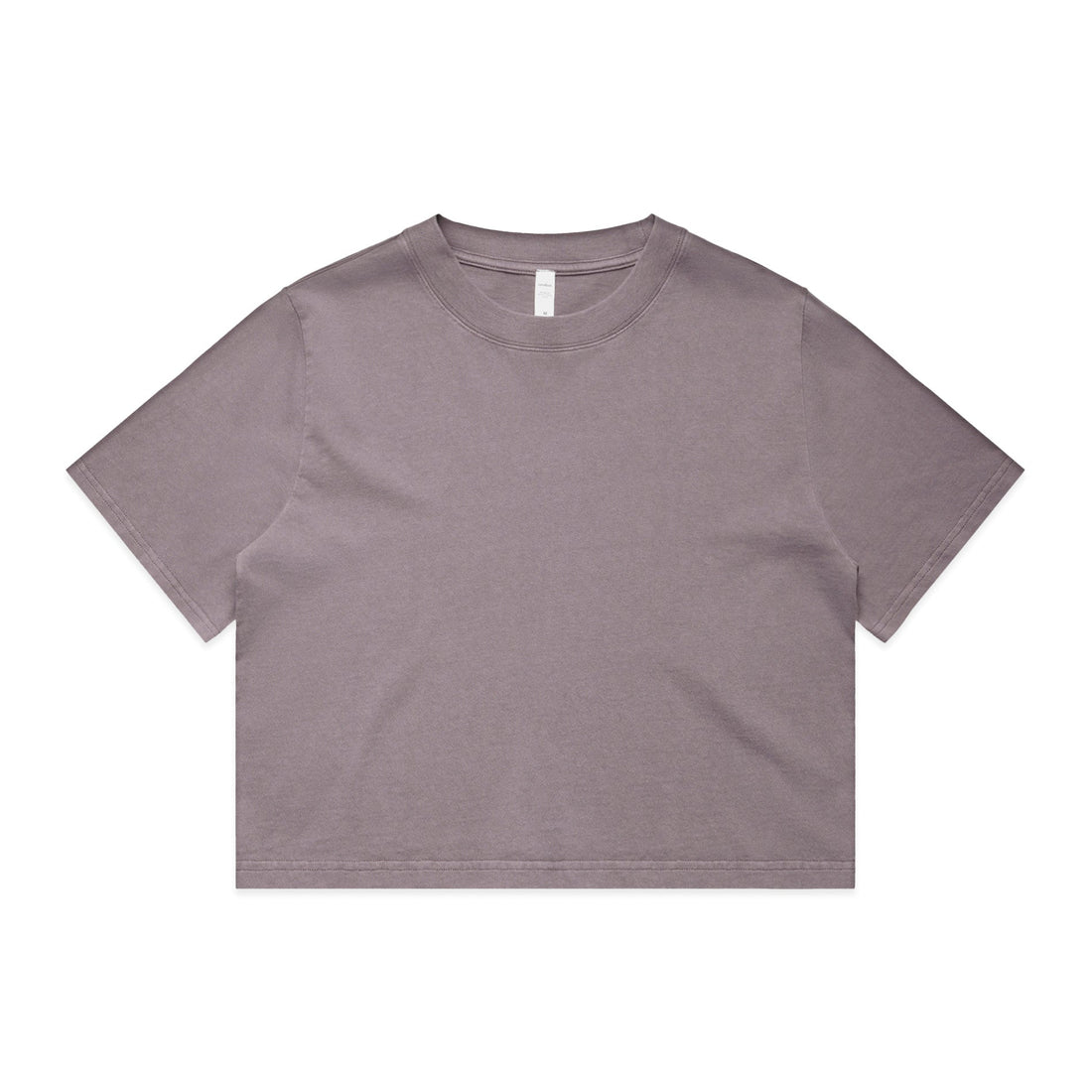 AS Colour 4089 Wo's Heavy Faded Crop Tee in Faded Plum - Vorderansicht