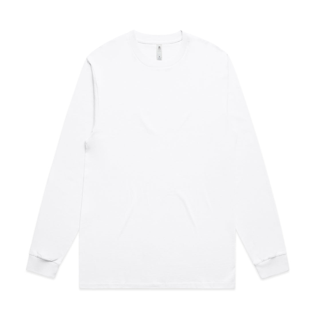 Block LS Tee in White - Vorderansicht
