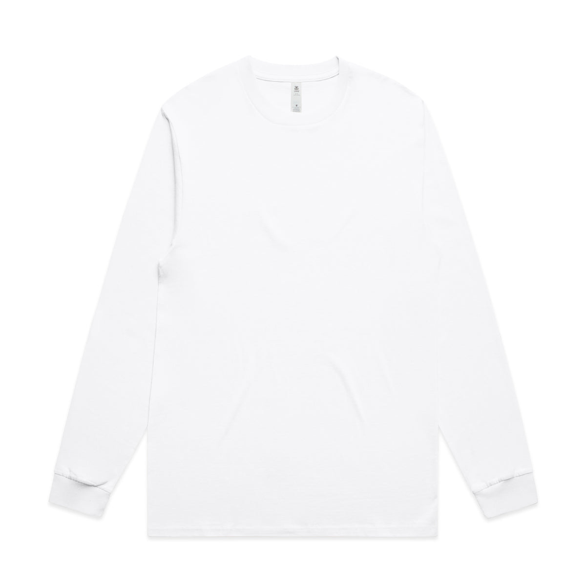 Block LS Tee in White - Vorderansicht