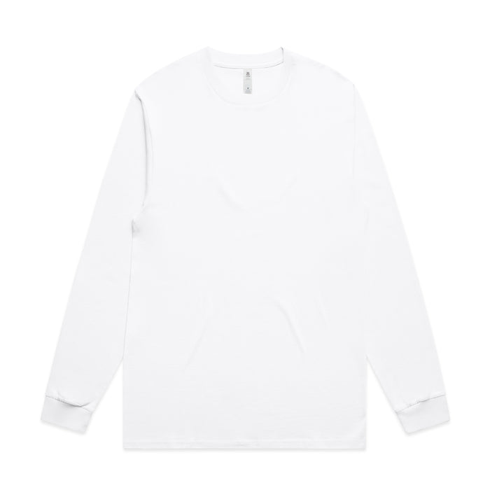 Block LS Tee in White - Vorderansicht
