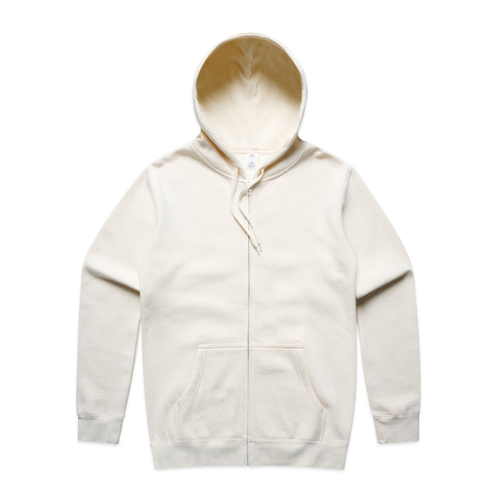 Stencil Zip Hood in Ecru - Vorderansicht