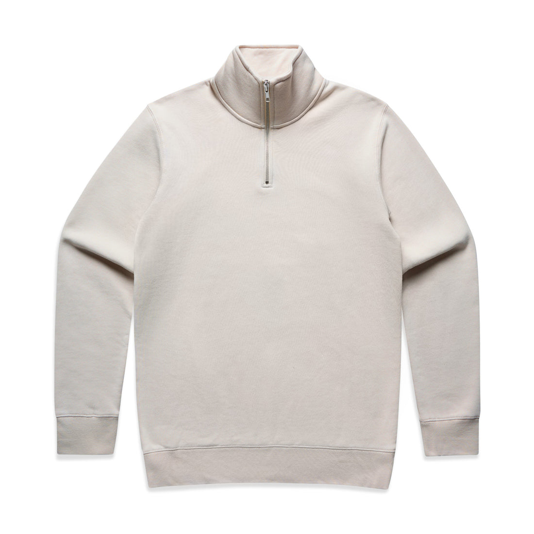 Half Zip Crew in Bone - Vorderansicht